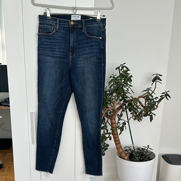 Frame Denim Ali High Rise Cigarette in Prescott, Raw Hem, Size 27, EUC - Picture 1 of 10